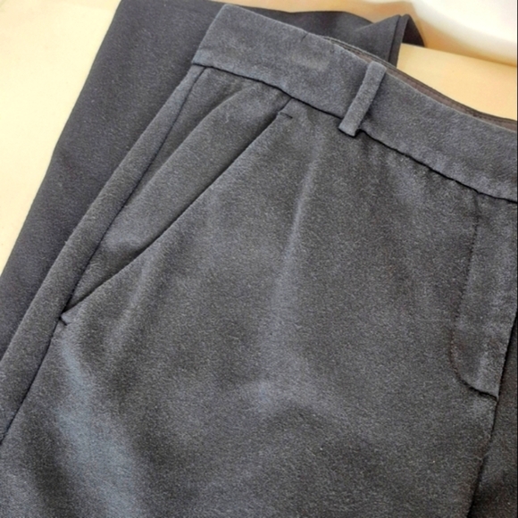 Theory Womens Black Stretch Cotton Straight Leg Trouser Pant w/ Pockets- Size 10 - Picture 7 of 16